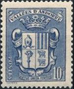 Andorra (French admin) 1936 - set Coat of arms: 10 c