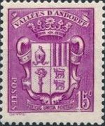 Andorra (French admin) 1936 - set Coat of arms: 15 c