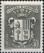 Andorra (French admin) 1936 - set Coat of arms: 30 c