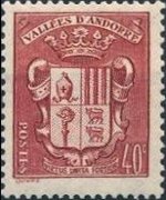 Andorra (French admin) 1936 - set Coat of arms: 40 c
