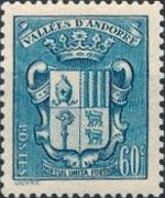 Andorra (French admin) 1936 - set Coat of arms: 60 c