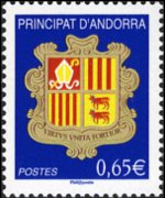 Andorra (French admin) 2003 - set Coat of arms: 0,65 €