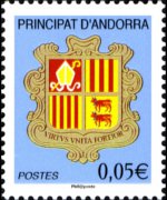Andorra (French admin) 2003 - set Coat of arms: 0,05 €