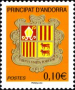 Andorra (French admin) 2003 - set Coat of arms: 0,10 €