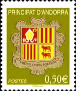 Andorra (French admin) 2003 - set Coat of arms: 0,50 €