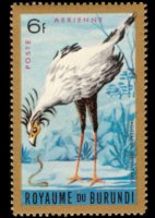 Burundi 1965 - set Birds: 6 fr