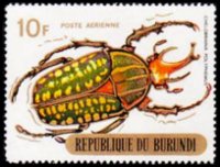 Burundi 1970 - set Beetles: 10 fr