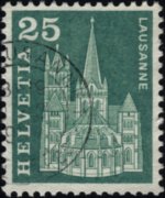 Switzerland 1960 - set Postal history and buildings: 25 c
