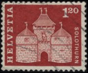 Switzerland 1960 - set Postal history and buildings: 1,20 fr