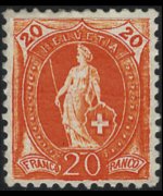 Switzerland 1882 - set Standing Helvetia: 20 c