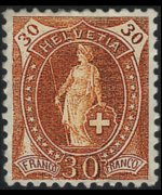 Switzerland 1882 - set Standing Helvetia: 30 c