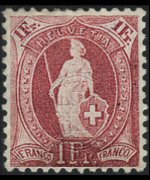 Switzerland 1882 - set Standing Helvetia: 1 fr