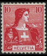 Switzerland 1907 - set Tell's son and Helvetia: 10 c