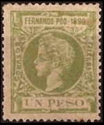 Fernando Pò 1899 - set King Alfonso XIII: 1 p