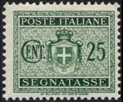Italy 1945 - set Coat of arms without fascist emblems: 25 c