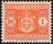 Italy 1945 - set Coat of arms without fascist emblems: 1 L
