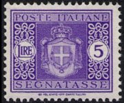 Italy 1945 - set Coat of arms without fascist emblems: 5 L