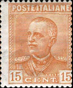 Italy 1927 - set Portrait of Victor Emmanuel III - Parmeggiani type: 15c