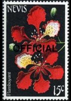 Nevis 1985 - serie Fiori: 15 c