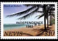 Nevis 1983 - serie Vedute - soprastampati: 10 $