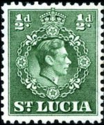 Santa Lucia 1938 - serie Re Giorgio VI e vedute: ½ p
