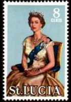 Santa Lucia 1964 - serie Regina Elisabetta II e vedute: 8 c