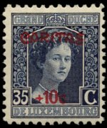 Luxembourg 1914 - set Grand Duchess Marie Adelaide: 35 c + 10 c
