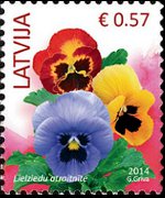 Latvia 2014 - set Flowers: 0,57 €