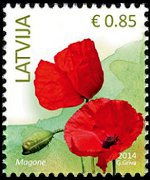 Latvia 2014 - set Flowers: 0,85 €