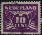 Olanda 1924 - serie Colomba in volo: 10 c