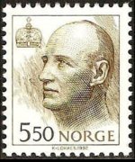 Norvegia 1992 - serie Re Harald V e Regina Sonja: 5,50 kr