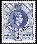 Swaziland 1938 - set King George VI: 3 p