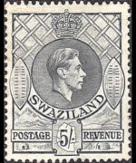 Swaziland 1938 - set King George VI: 5 sh