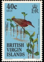Isole Vergini britanniche 1985 - serie Uccelli: 40 c