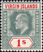 Isole Vergini britanniche 1904 - serie Re Edoardo VII: 1 sh