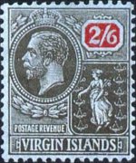 Isole Vergini britanniche 1922 - serie Re Giorgio V e Sant'Ursula: 2'6 sh