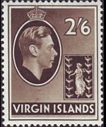 Isole Vergini britanniche 1938 - serie Re Giorgio VI e Sant'Ursula: 2'6 sh
