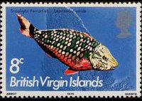 Isole Vergini britanniche 1975 - serie Pesci: 8 c