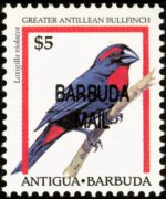 Barbuda 1996 - set Birds: 5 $