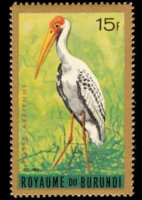 Burundi 1965 - serie Uccelli: 15 fr