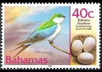 Bahamas 2001 - set Birds and their eggs: 40 c