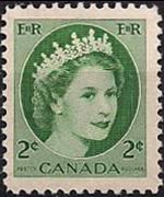 Canada 1954 - set Queen Elisabeth II: 2 c