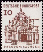 Germany 1964 - set Historical buildings: 10 pf