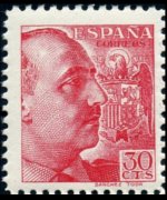 Spagna 1939 - serie Effigie del Generale Franco: 30 c
