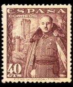Spagna 1948 - serie Generale Franco: 40 c