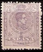 Spagna 1909 - serie Re Alfonso XIII: 20 c