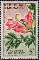 Gabon 1961 - set Flowers: 5 fr
