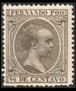 Fernando Pò 1894 - set King Alfonso XIII: 1/8 c