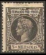 Fernando Pò 1900 - set King Alfonso XIII: 5 m