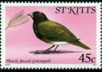 Saint Kitts 1981 - set Birds: 45 c